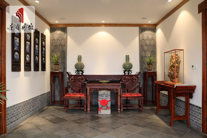 唐语砖雕新中式装修厅堂