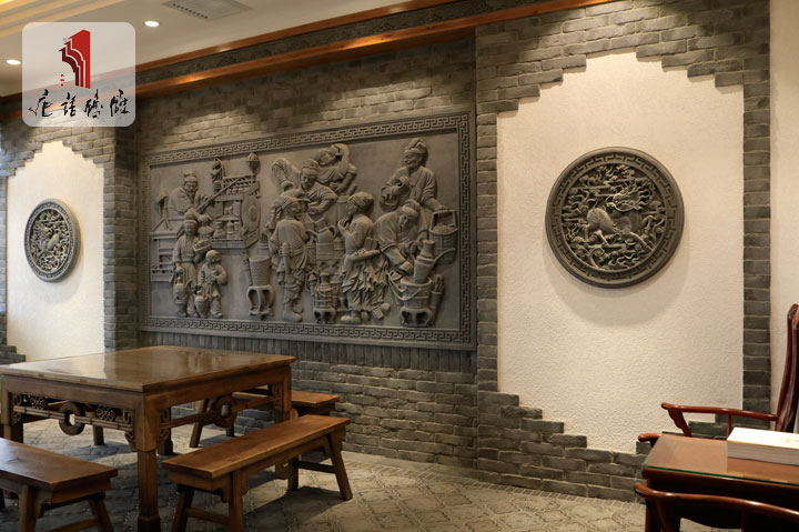 唐语徽派影壁砖雕