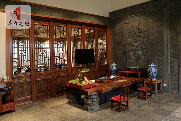 唐语砖雕茶室装修案例