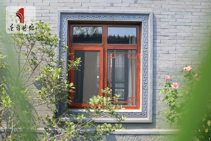 唐语砖雕回纹线窗套