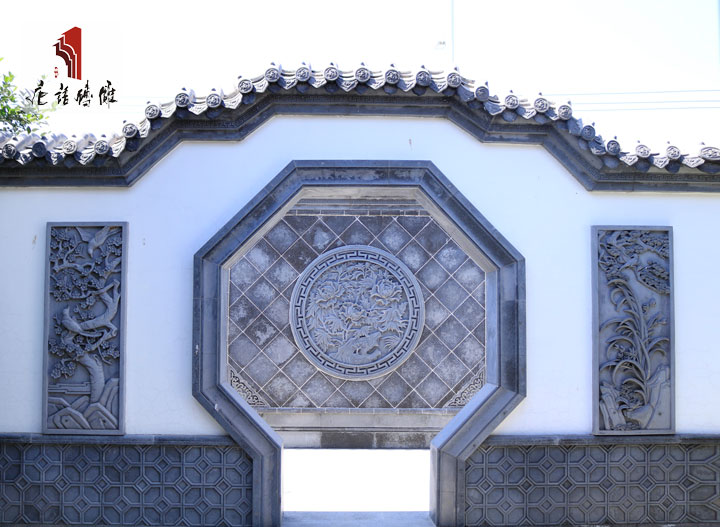 唐语砖雕八边形洞门